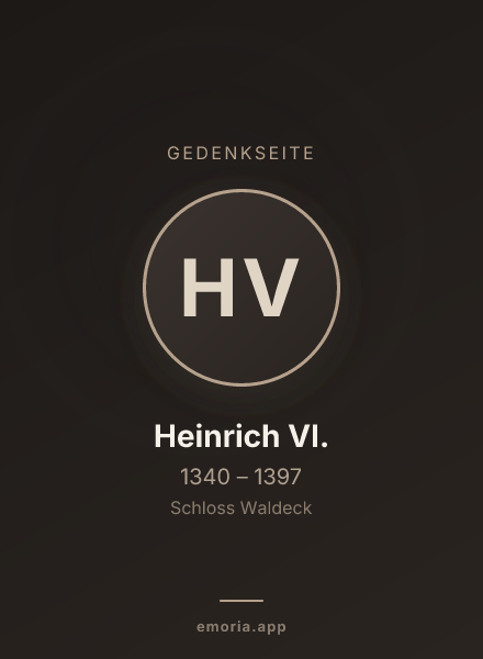 Gedenkportrait von Heinrich VI.
