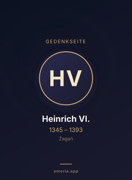 Gedenkportrait von Heinrich VI.