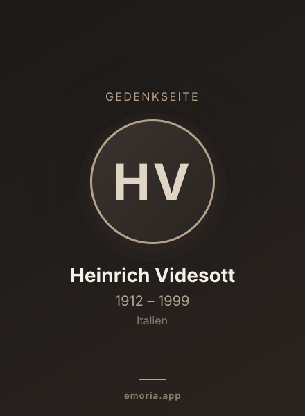 Gedenkportrait von Heinrich Videsott