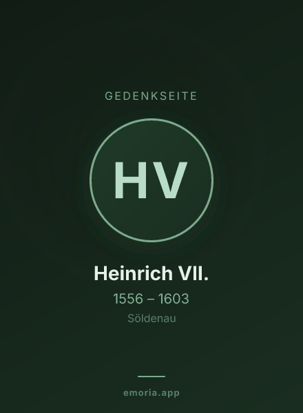 Gedenkportrait von Heinrich VII.