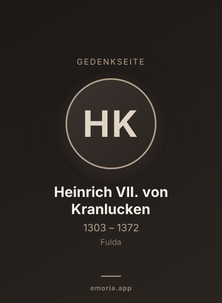 Gedenkportrait von Heinrich VII. von Kranlucken