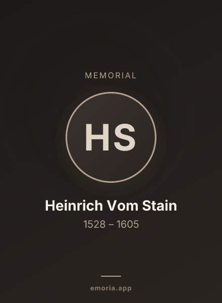 Memorial portrait of Heinrich Vom Stain
