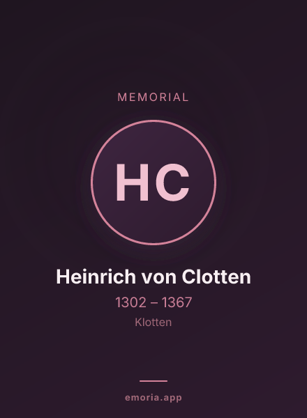 Memorial portrait of Heinrich von Clotten