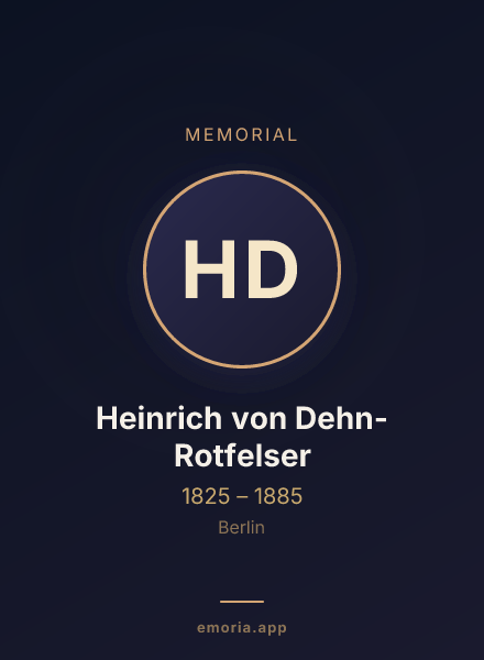 Memorial portrait of Heinrich von Dehn-Rotfelser