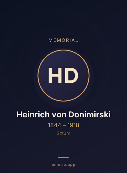 Memorial portrait of Heinrich von Donimirski