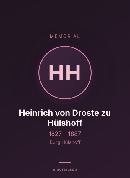 Memorial portrait of Heinrich von Droste zu Hülshoff