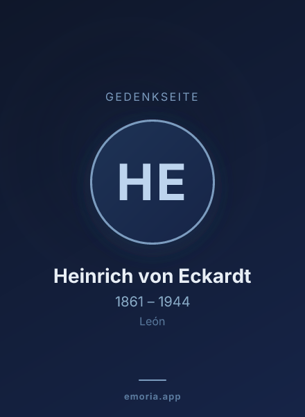 Gedenkportrait von Heinrich von Eckardt