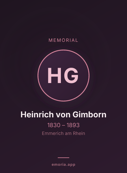 Memorial portrait of Heinrich von Gimborn