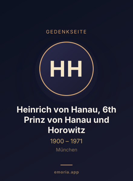 Gedenkportrait von Heinrich von Hanau, 6th Prinz von Hanau und Horowitz