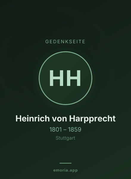 Gedenkportrait von Heinrich von Harpprecht