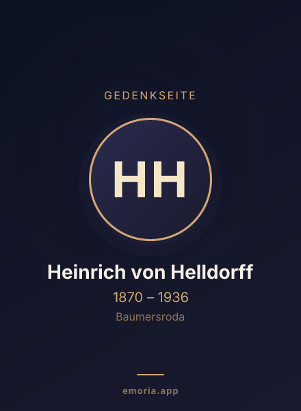 Gedenkportrait von Heinrich von Helldorff