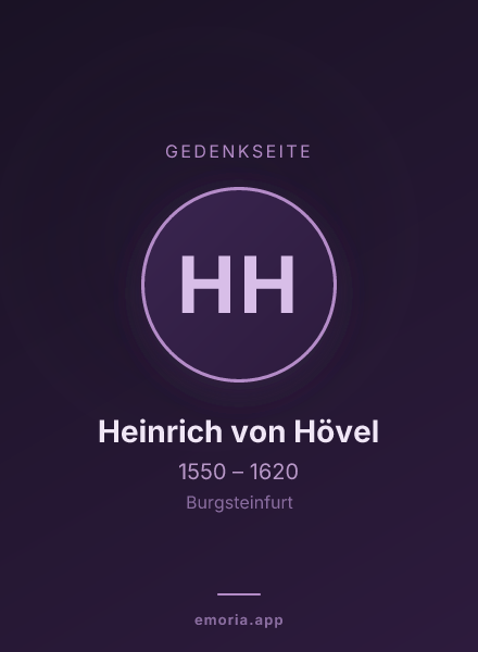 Gedenkportrait von Heinrich von Hövel