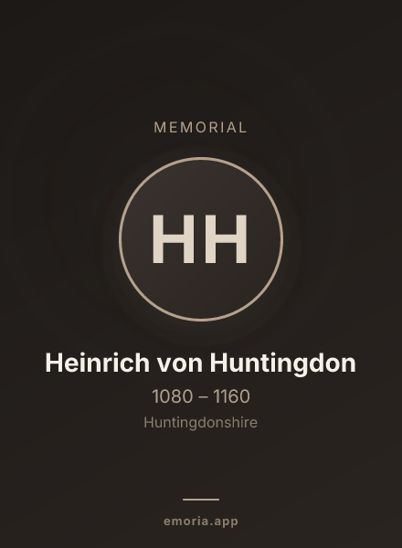 Memorial portrait of Heinrich von Huntingdon
