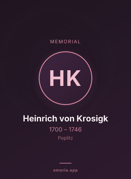 Memorial portrait of Heinrich von Krosigk