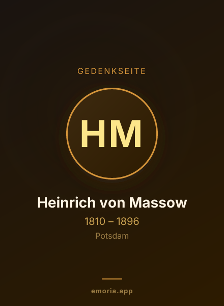 Gedenkportrait von Heinrich von Massow