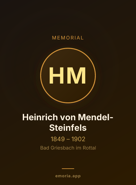 Memorial portrait of Heinrich von Mendel-Steinfels