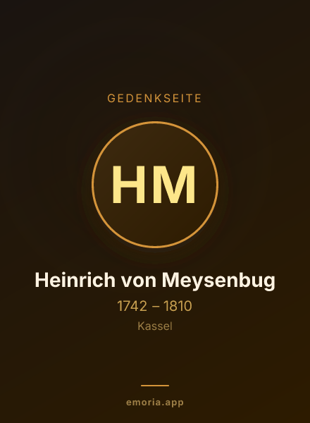 Gedenkportrait von Heinrich von Meysenbug