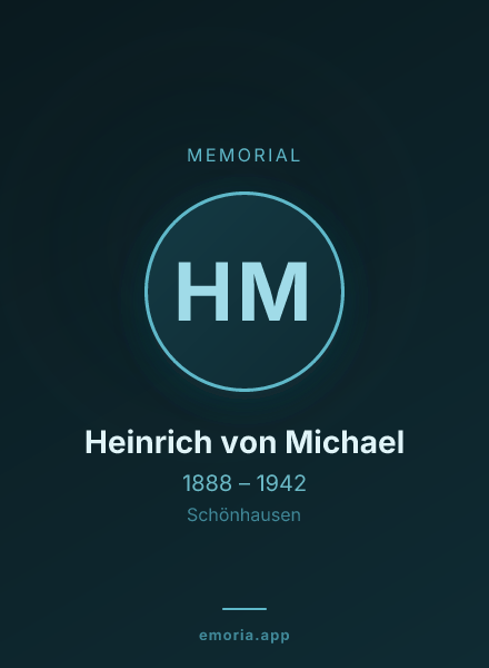 Memorial portrait of Heinrich von Michael