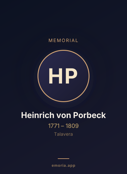 Memorial portrait of Heinrich von Porbeck