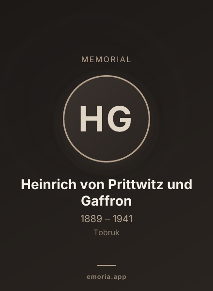 Memorial portrait of Heinrich von Prittwitz und Gaffron