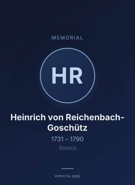 Memorial portrait of Heinrich von Reichenbach-Goschütz