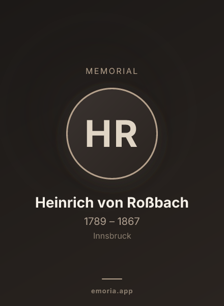 Memorial portrait of Heinrich von Roßbach