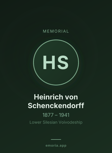 Memorial portrait of Heinrich von Schenckendorff