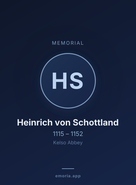 Memorial portrait of Heinrich von Schottland