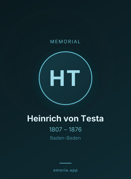 Memorial portrait of Heinrich von Testa