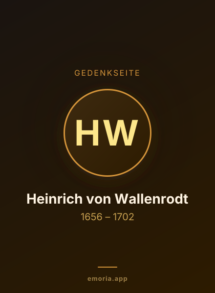 Gedenkportrait von Heinrich von Wallenrodt