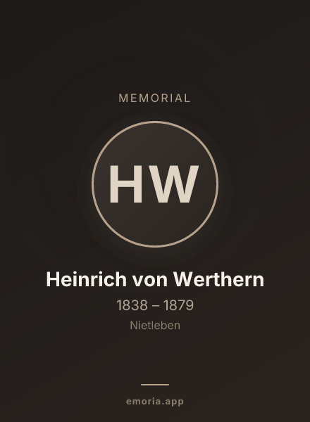Memorial portrait of Heinrich von Werthern