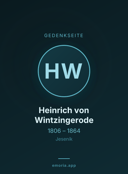 Gedenkportrait von Heinrich von Wintzingerode