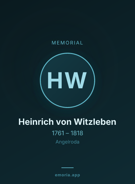 Memorial portrait of Heinrich von Witzleben