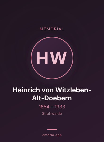 Memorial portrait of Heinrich von Witzleben-Alt-Doebern
