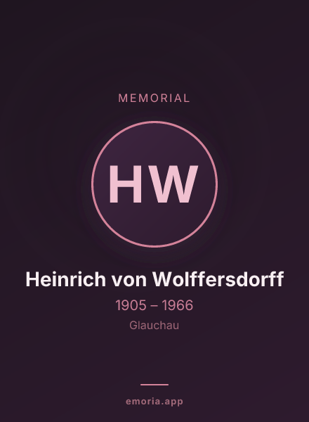 Memorial portrait of Heinrich von Wolffersdorff
