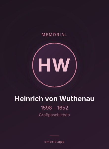 Memorial portrait of Heinrich von Wuthenau