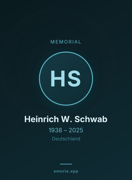 Memorial portrait of Heinrich W. Schwab