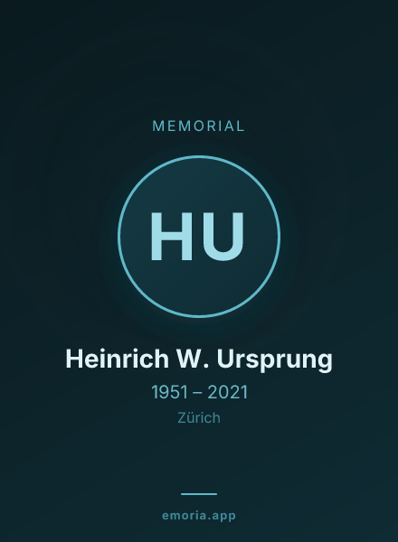 Memorial portrait of Heinrich W. Ursprung