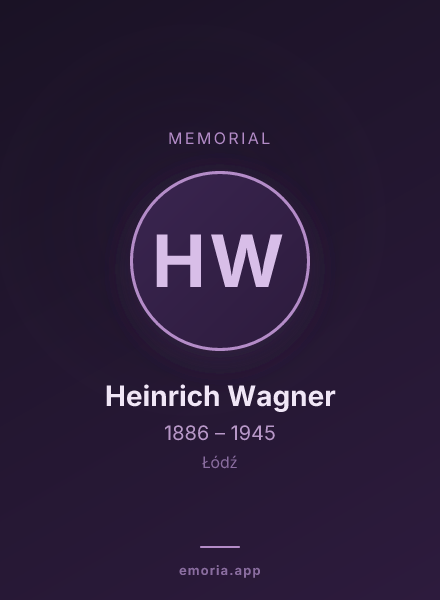 Memorial portrait of Heinrich Wagner