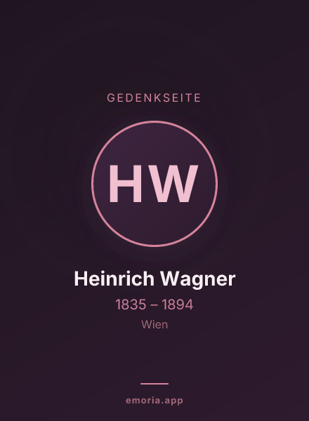 Gedenkportrait von Heinrich Wagner