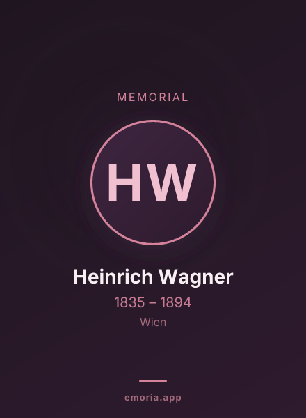 Memorial portrait of Heinrich Wagner