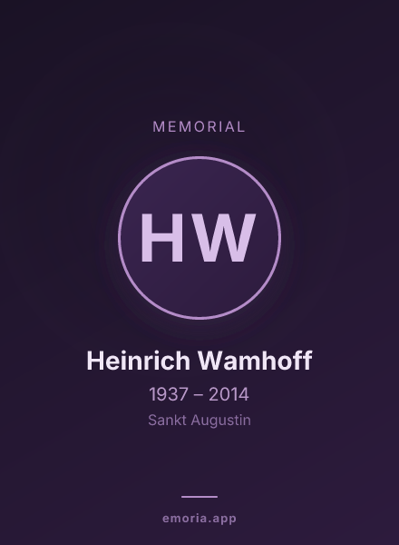 Memorial portrait of Heinrich Wamhoff