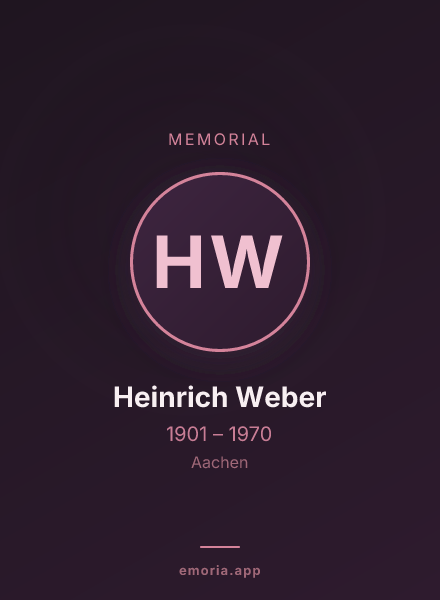 Memorial portrait of Heinrich Weber