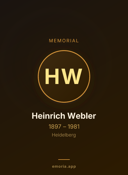 Memorial portrait of Heinrich Webler