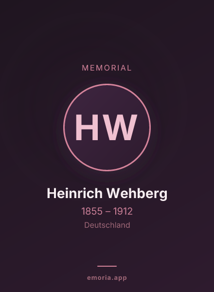 Memorial portrait of Heinrich Wehberg