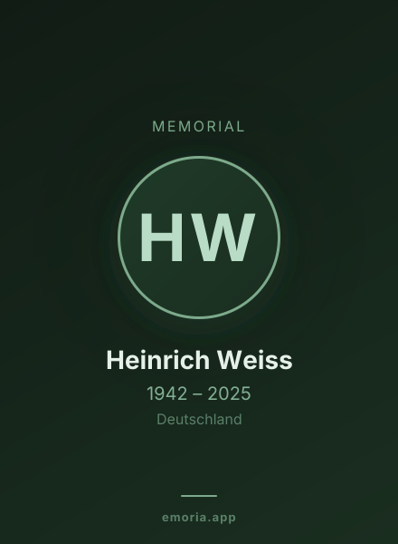 Memorial portrait of Heinrich Weiss
