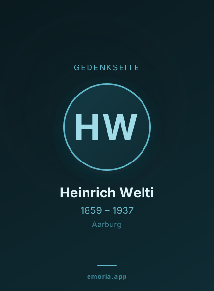 Gedenkportrait von Heinrich Welti
