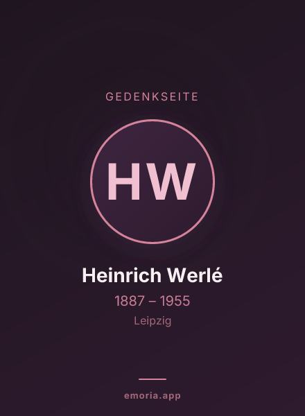 Gedenkportrait von Heinrich Werlé