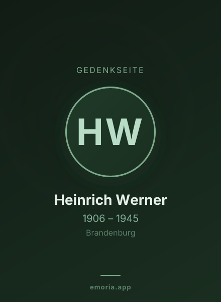 Gedenkportrait von Heinrich Werner