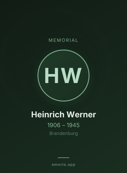 Memorial portrait of Heinrich Werner